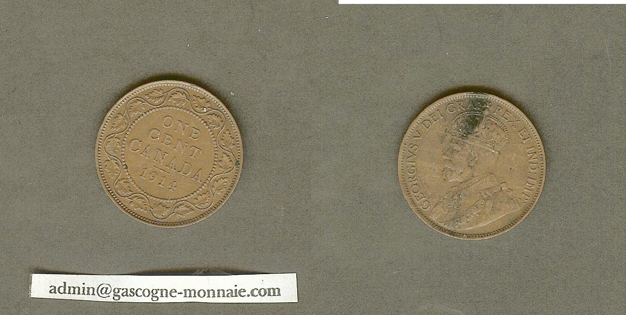 Canada gros cent Georges V 1914 SUP à SUP+